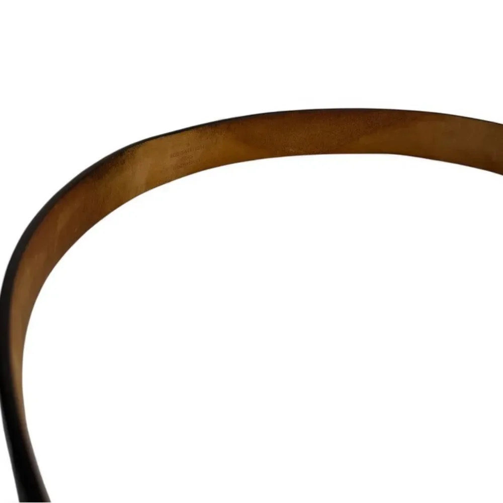 LOUIS VUITTON Gold and Brown LV Monogram Women's Belt